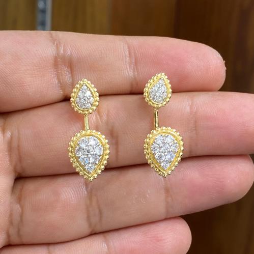 حلق ذهب عيار 18 وزن 6.74