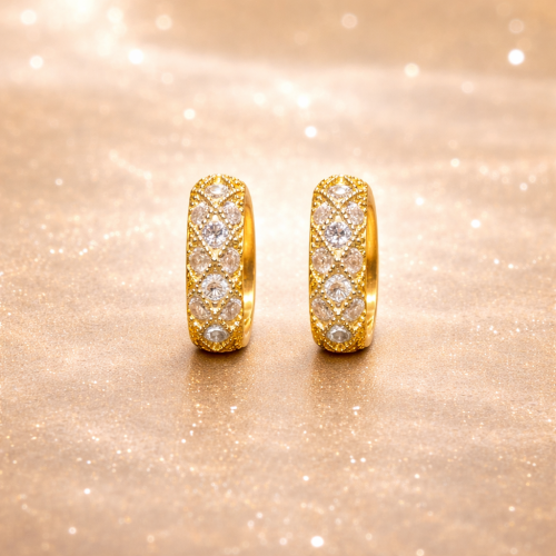 Silver hoop earrings, 925 karat