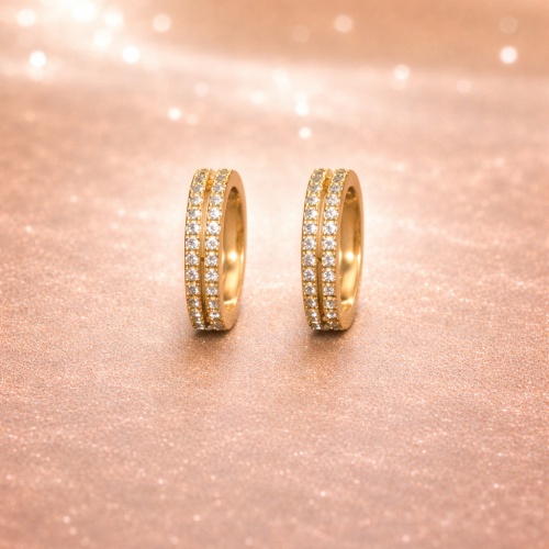 Silver hoop earrings, 925 karat