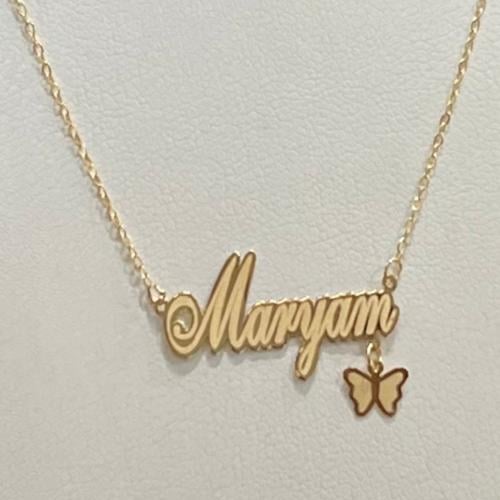 عقد ذهب اسم تصنيع حسب الطلب