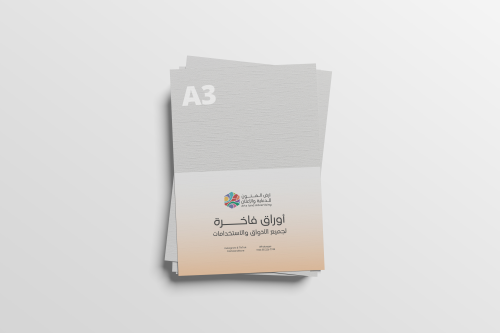 BW - ورق A3 بصمة الكتان اوف وايت 240g