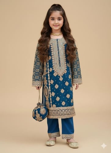 بنجابي اطفال وردة