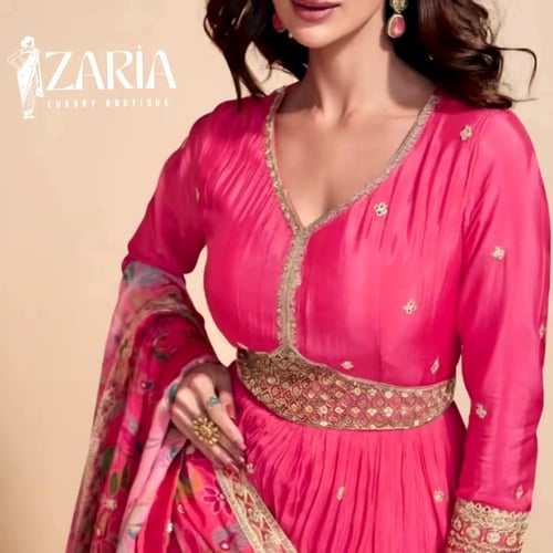 ️ فستان هندي سحر الحرير