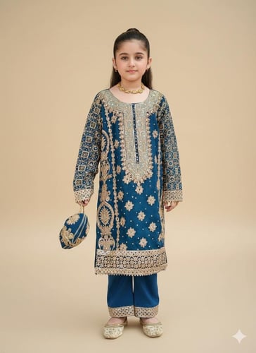 بنجابي اطفال وردة