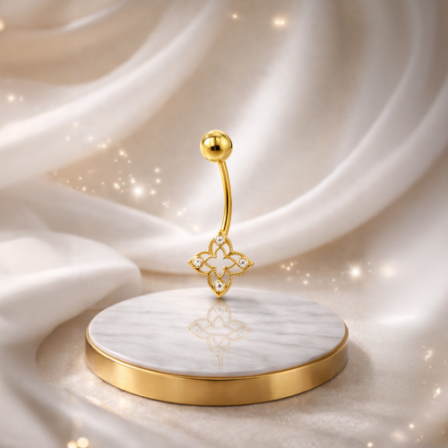 بيرسنق ذهب عيار 18 وردة كوين