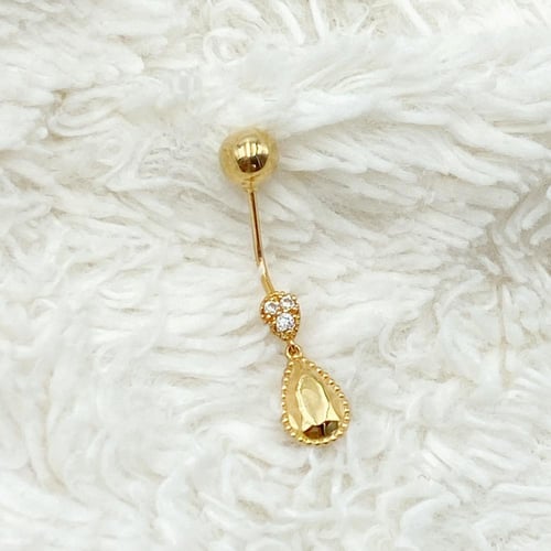 بيرسنق ذهب عيار 18 دمعه متدلدلة