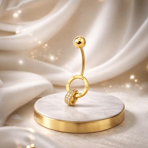 بيرسنق ذهب عيار 18 كارتير مميز بحلقة