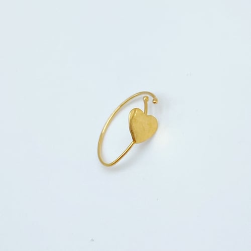 زمام ذهب 18 حلقه شكل قلب