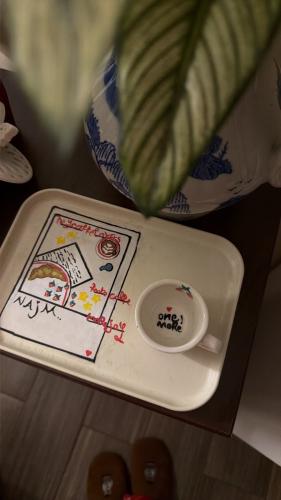 Espresso set (cup and plate) hand-painted