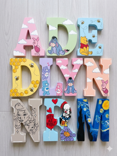 Your letter as you imagine it: a distinctive handmade design for your room