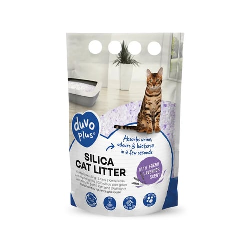 Duvo Plus Silica Cat Litter with Fresh Lavender Sc...