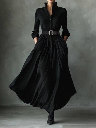 فستان ماكسي أسود