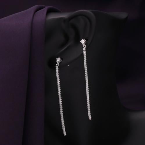 حلق فضة تنس نسائي عيار 925