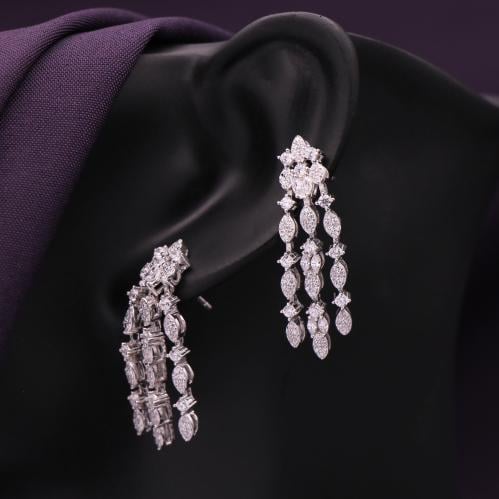 حلق فضة نسائي عيار 925