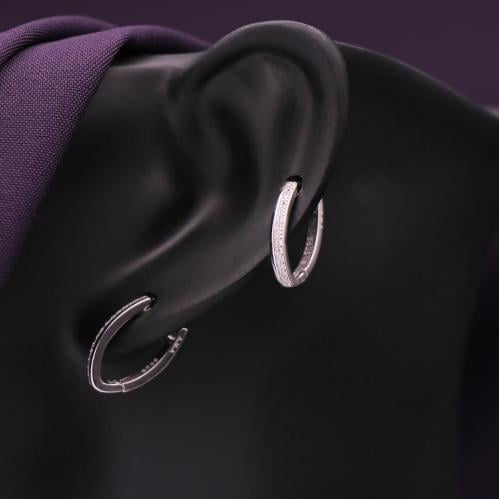 حلق فضة نسائي عيار 925