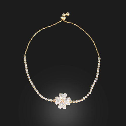 أسوارة زهرة ذهب عيار 18