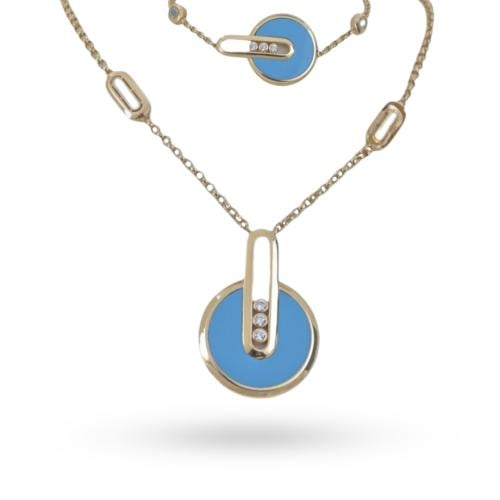 اسوارة وسلسال ذهب عيار 18