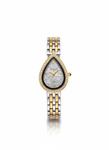 ساعة نسائية ذهبي وفضي استيل