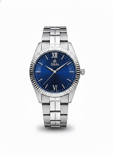 ساعة رجالية فضية