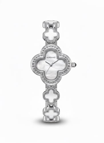 ساعة نسائية للمناسبات فضية