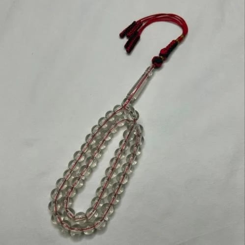 سبحة بكلايت أحمر شفاف كركوشة