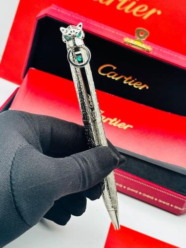 قلم كارتير بانثر فضي نقشة كارتير