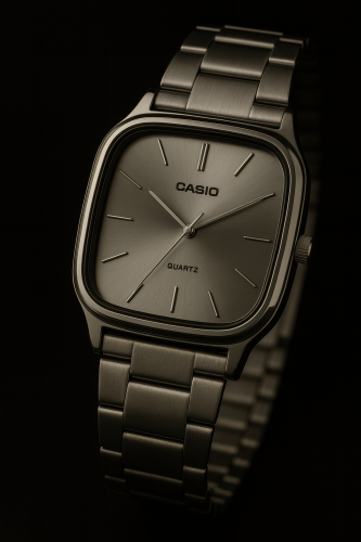 ساعة كاسيو (Casio) طراز LTP للرجال باللون الفضي