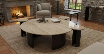 طاولة قهوة ارش D120x40H