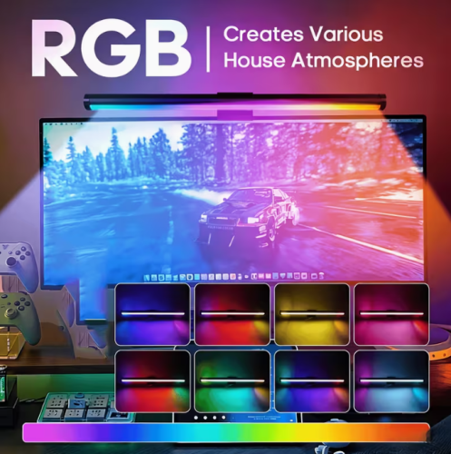 RGB screen lighting bulb (40 cm) with control (3 dual colors)