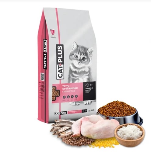 كات بلس للقطط الصغيرة الدجاج والانشوفة 1.5kg