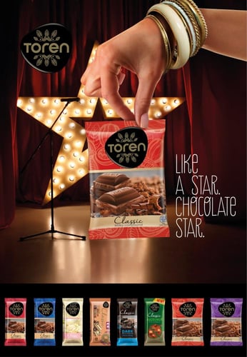 كلاسيك - لوح شوكولاتة مركبة باللون الأحمر