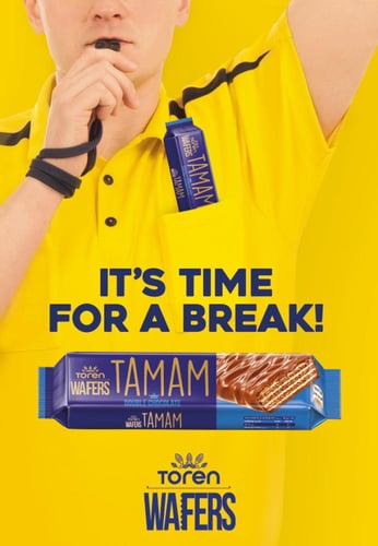 تمام - ويفر مغطّى بالشوكولاتة بالحليب مع كريم البن...