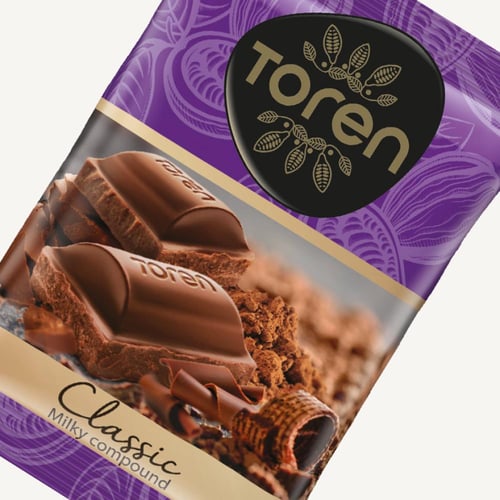 كلاسيك - لوح شوكولاتة مركبة باللون البنفسجي