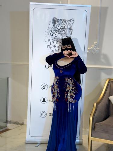 فستان مخمل ازرق شك
