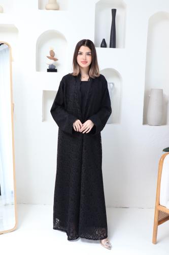 عباية دانتيل مبطن كامل