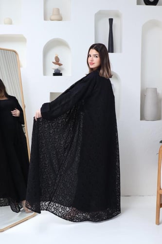 عباية دانتيل مبطن كامل