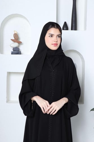 عباية كريب ملكي كوري