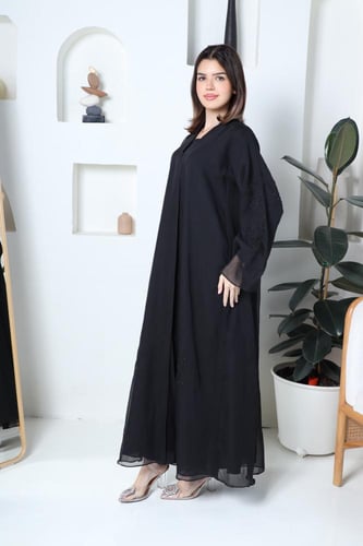 عباية قماش اورجانزه مبطن