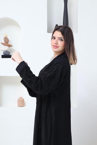 عباية دبل شيفون مطرز