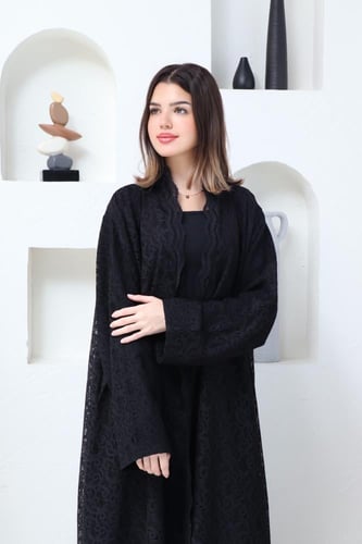 عباية دانتيل مبطن كامل