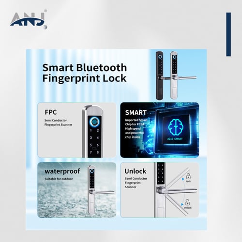 قفل ذكي ANJ بمقبض قصير