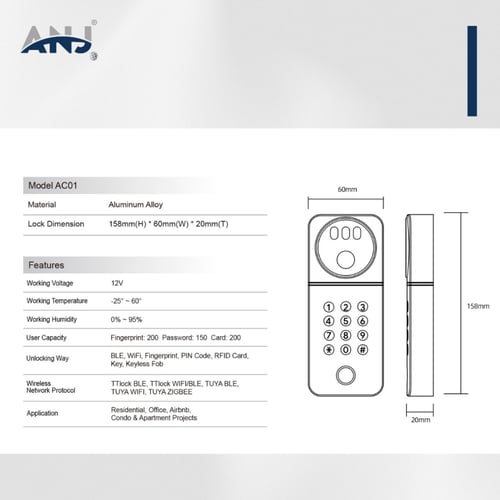 اكسس كنترول TTLock WIFI فيديو