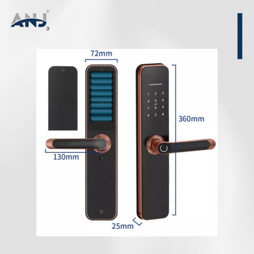 قفل ذكي ANJ لباب رئيسي (كبير)