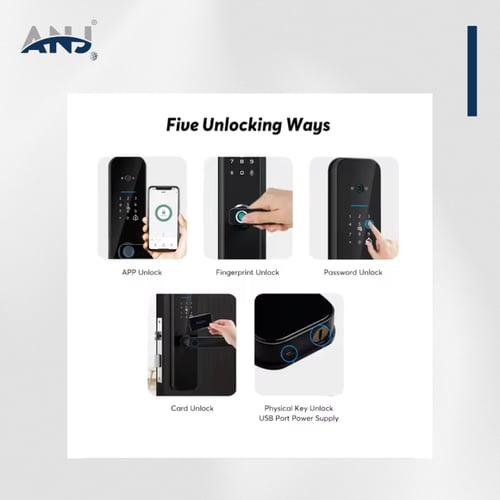 قفل ذكي ANJ لباب داخلي TUYA (متوسط)