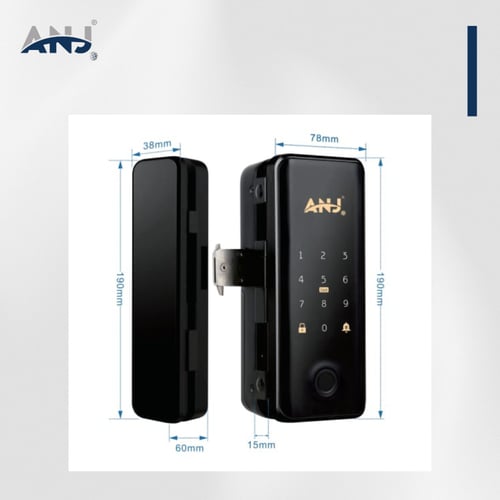 قفل ذكي ANJ لباب زجاجي