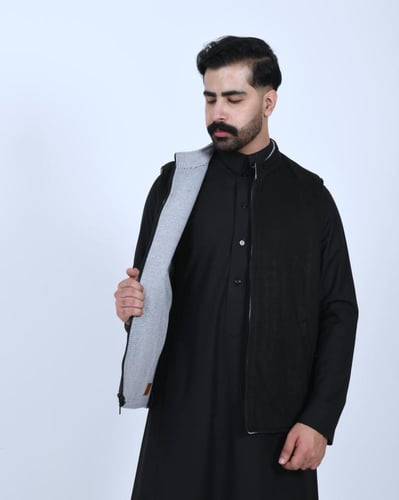 جوخ - رصاصي دبل فيس فاتح ومن داخل اسود