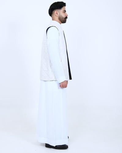 سديري دبل فيس - اسود ومن داخل ابيض