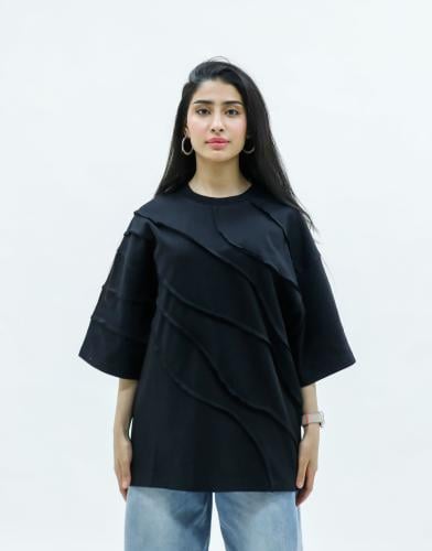 تيشرت أوفرسايز أسود