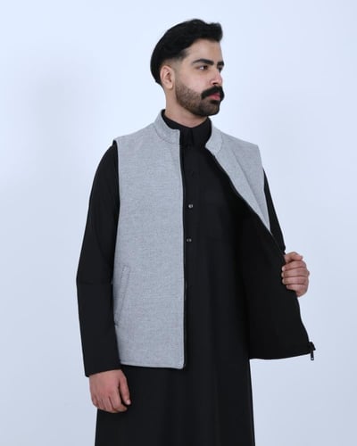 جوخ - رصاصي دبل فيس فاتح ومن داخل اسود