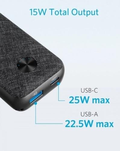 بطارية باوركور ميترو بمنفذ USB ومنفذ تايب سي بتقني...